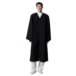【Select Black Zippered Long-Sleeve Graduation Gown】|Hong Kong Stock|V-neck style|Concealed zipper front|Loose drape long sleeves|Ready-Made Graduation Gown Specialty Store SKDA073 【Select Black Zippered Long-Sleeve Graduation Gown】|Hong Kong Stock|V-neck style|Concealed zipper front|Loose drape long sleeves|Ready-Made Graduation Gown Specialty Store SKDA073